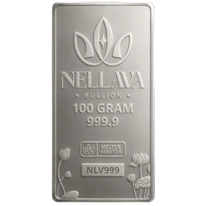 Nellava Bullion Silver Bar 100g Kadar 999.9